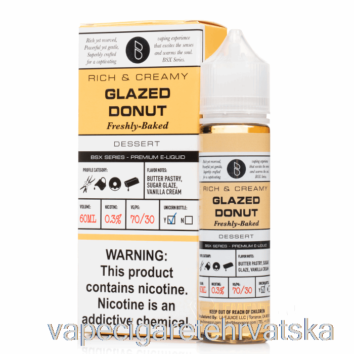 Vape Cigarete Glazirana Krafna - Bsx Serija - 60ml 6mg